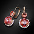 Auskarai "Klaris VI (Rožinė Persikas)" su Swarovski™ kristalais